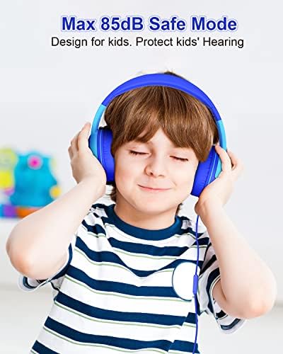 Vibrant Purple/Red ELECDER S8 Wired Kids Headphones with Adjustable Volume Control – Safe Sound Technology (85/94 d B) for Hearing Protection – Comfortable Fit for Growing Children – Perfect for School, Travel, and Play – Built-in Microphone for Effortless Communication – Compatible with Tablets and Smartphones – Durable Design for Everyday Adventures