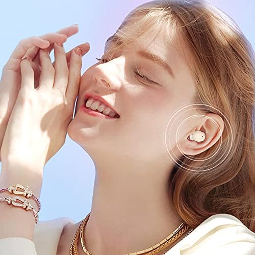 Kamon K14 Premium Bluetooth 5.3 Earbuds with Wireless Charging Case – Waterproof In-Ear Headphones with Touch Control, Built-in Microphone, and Superior Sound Quality for i Phone 14/13 and Samsung – Perfect for Sports and Everyday Use (Beige)