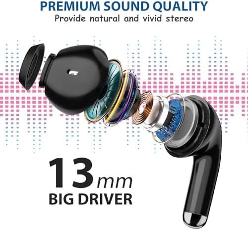 Stylish Pink Wireless Earbuds with Advanced Touch Control – Bluetooth 5.3 Compatibility for Samsung S25/S24 Ultra/S23 FE/S22+/S21 & i Phone 16/15 Pro Max/14 Plus/Pixel 9 XL – Ergonomic Comfort for Extended Listening and Clear Calls