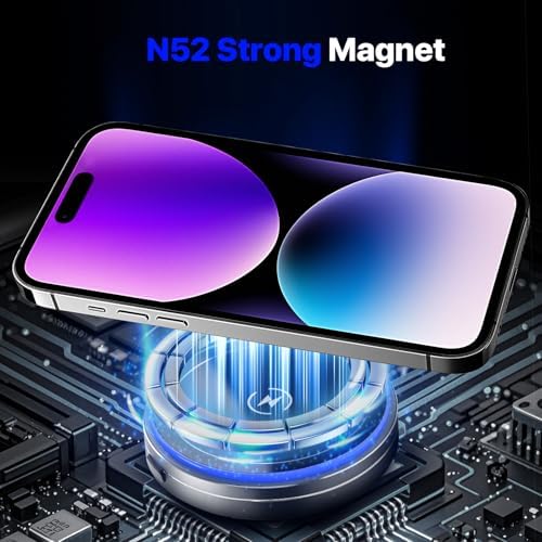 for 15W MagSafe Car Mount Charger,Magnetic Wireless Car Charger for iPhone 16/15/14/13/12 Series, Auto- Magnetic Tight Phone Holder with Fast Charging, Secure Air Vent, 360° Adjustable,(A10K) – Enhanced Compatibility and Speed