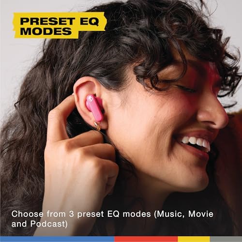 Skullcandy Smokin’ Buds Wireless Earbuds – Premium Bluetooth Headphones with Enhanced Noise Isolation, 20-Hour Playtime, IPX4 Sweat-Resistant Design – Ideal for Fitness Enthusiasts and Seamless Hands-Free Communication on i Phone & Android Devices