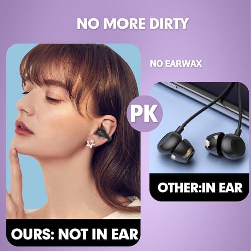 Open-Ear Bone Conduction Bluetooth Ear Clips – Lightweight, Sweatproof Wireless Earbuds for Active Lifestyles, Seamless Device Pairing, and Enhanced Environmental Awareness