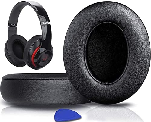 Transform Your Beats Studio Listening with Solo WIT Premium Replacement Ear Pads – Luxurious Soft Protein Leather Cushions Featuring Noise Isolation Memory Foam for Ultimate Comfort and Superior Sound Quality, Vibrant Orange Design for Enhanced Style with Studio 2 & 3 Headphones