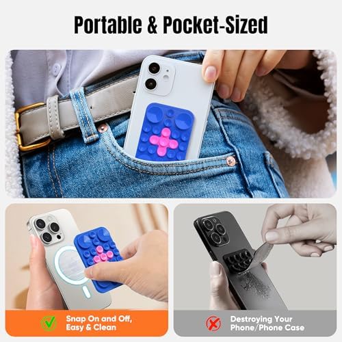 Magnetic Suction Cup Phone Mount for Mag Safe Cases – Ultimate Hands-Free Solution for i Phone 12/13/14/15/16 – Superior Anti-Slip Grip for Showers, Cooking, and Video Conferencing – Sleek Black Design to Enhance Content Creation and Daily Convenience