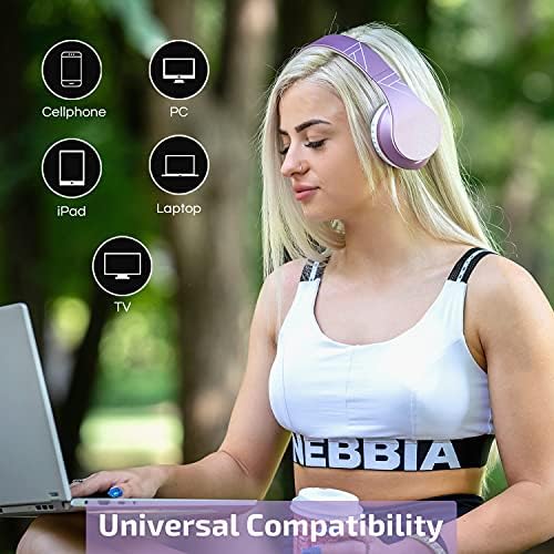 Unleash Exceptional Audio Quality with Power Locus Wireless Bluetooth Over-Ear Headphones – Lightweight, Foldable Design with Luxurious Memory Foam Ear Cushions, Integrated Microphone, Multi-Device Compatibility, Micro SD/TF Card Support & FM Radio – Perfect for Noise Cancellation, Effortless Connectivity, and All-Day Comfort for i Phone, Android, PC, Tablet, and TV Users