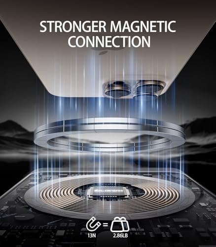 Ultra-Slim Magnetic Power Bank for i Phone – 5000 m Ah Fast Charging Wireless Charger, Lightweight Alloy Design, Sleek Aluminum Finish with Advanced Heat Management, Perfect for i Phone 16/15 Pro Max/14/13/12 – Stay Powered Anywhere, Anytime