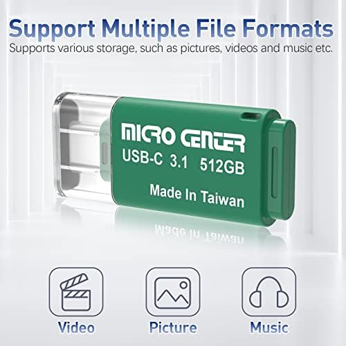 Ultra-Fast INLAND 64 GB Type-C & USB 3.0 Dual Interface Flash Drive – Perfect for Seamless Data Transfer & Portable Storage, 2-Pack Mini Memory Sticks for Effortless File Management