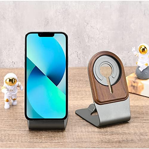 Natural Wood Stand for Apple MagSafe Charger, Real Walnut Wood Mount for MagSafe Charger Compatible with iPhone16/15/14/13/12 Series – Enhanced Compatibility and Speed