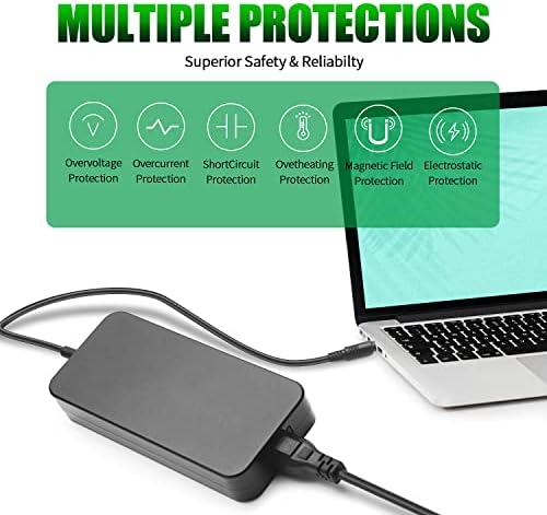 180 W MSI Laptop Charger – High-Speed Power Adapter with Enhanced Compatibility for GF63, GS65, GE72, and More – Reliable Overcharge & Short Circuit Protection, Durable Design, 12-Month Warranty, Ultimate Performance for Gaming and Creative Laptops – Ideal Replacement for MSI Power Adapters