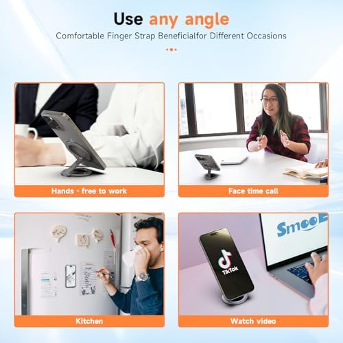 Transform Your Mobile Experience with the Innovative 360° Magnetic Phone Grip for Mag Safe – Tailored for i Phone 16 Pro Max, 15, 14, 13, and 12 Series – Advanced Silicone Finger Strap for Superior Drop Protection – Effortless Wireless Charging Compatibility – Sleek Aesthetic Enhances Device Style and Functionality – Experience Ultimate Versatility for Texting, Video Calls, and Streaming – Crafted from Premium Quality Materials for Long-Lasting Durability and Comfort – Upgrade Your i Phone Accessories and Elevate Daily Interactions!