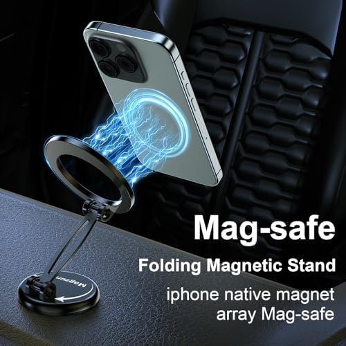 15 W Fast Wireless Magnetic Car Charger with 360° Rotatable Phone Mount – Premium Zinc Alloy Hands-Free Holder for Effortless Driving Convenience and Enhanced Smartphone Compatibility