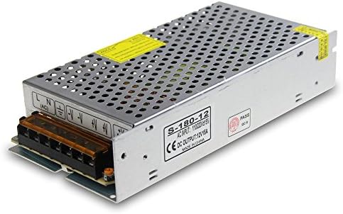 12 V 15 A High-Efficiency Power Supply Adapter for LED Strips & CCTV Systems – Versatile AC to DC Converter with 180 W Output – Enhanced Safety Features & Compact Design for Reliable Performance in Various Applications