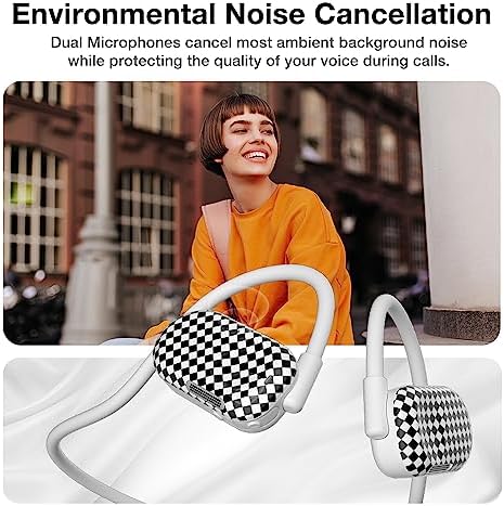 Purity Air Open Ear Headphones – Advanced True Air Conduction Wireless Bluetooth Earbuds with Dual Mic for Clear Calls – Ergonomic, Sweat-Resistant Design for Active Lifestyles – Compatible with i Phone & Android – Ultimate Comfort and Audio Awareness