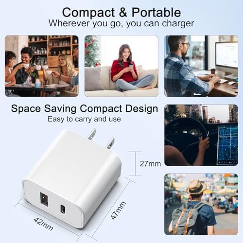 Power Up Your Devices with the Ultimate i.Phone 14 Fast Charging Trio: 20 W PD+QC3.0 Dual-Port USB C Wall Charger Set with 6 FT Lightning Cable – Compatible with i.Phone 14/13/12/Pro/Pro Max/XS/X for Rapid, Reliable Performance and Enhanced Portability