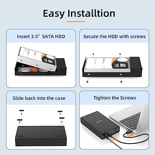 MAIWO USB C to SATA III External Hard Drive Enclosure – 6 Gbps Data Transfer with 1 USB C & 2 USB A 10 Gbps Hub for 3.5″ & 2.5″ SATA SSDs/HDDs – Compatible with Seagate, Samsung, Xbox – Versatile Storage Solution for Gamers & Professionals