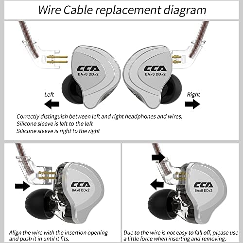 CCA C10 Hybrid Driver In-Ear Monitors – 4 BA + 1 DD Audiophile Headphones with Detachable Cable and Alloy Faceplate for Exceptional Sound Quality – Matte Black Wired Earbuds for Musicians and Stage Performers – Ergonomic Design for Comfort and Long Listening Sessions