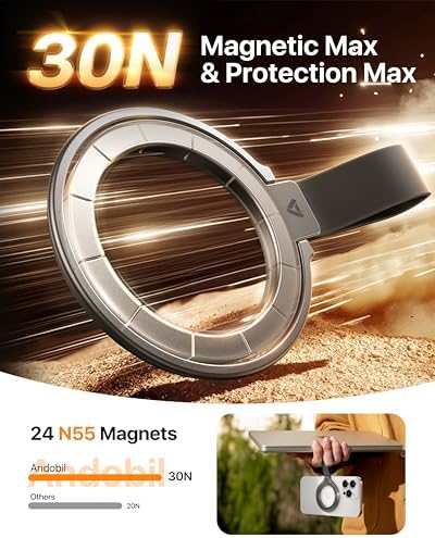 Elevate Your Mobile Usage with the Andobil 2025 Magnetic Phone Grip Holder – Unmatched Stability for i Phone 16 Pro Max Plus, 15/14/13/12 & Android Devices, Stylish Purple Finish – Ergonomic Ring Stand & Kickstand for Effortless Hands-Free Functionality and Seamless Mag Safe Compatibility