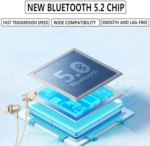 LANDIBO Bluetooth Neckband Earbuds – 35-Hour Battery Life, IPX7 Sweat-Resistant, Noise Cancelling Technology for Crystal Clear Sound – Ideal for Active Lifestyles and Hands-Free Communication – Enhanced Deep Bass Audio (Black) – Elevate Your Sound Experience