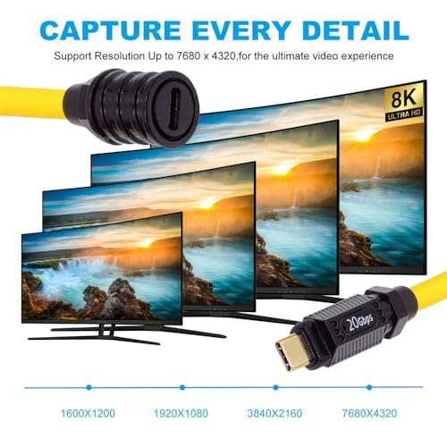 xiwai Stretch Coiled USB-C USB4 Cable with Smart LED Display 20Gbps 100W 8K for Laptop Disk Phone Type-C Male to Male Cable Power & Data 180cm – Enhanced Compatibility and Speed