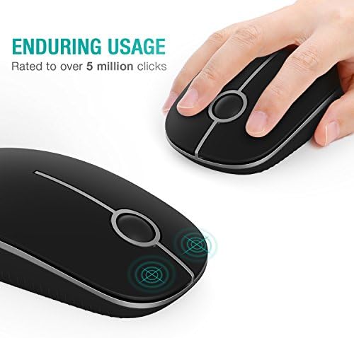 Sleek Vssoplor Wireless Mouse – Ultra-Slim Silent Optical Companion for Laptops & PCs | 2.4 GHz Nano Receiver, Perfect for Quiet Workspaces & Travel | Enhanced Compatibility for Windows, Mac & Linux