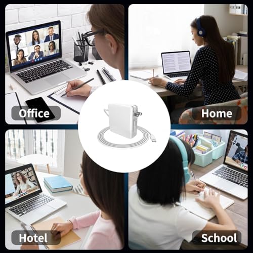 Ultra-Fast 118 W USB-C Power Adapter for Mac Book Pro & Air – High-Efficiency PD 3.0 Charger with 6.6 ft Cable, Compatible with M1-M4 Models, i Phone 16/15, and All Type-C Devices, Intelligent Safety Features for Rapid and Reliable Charging Performance