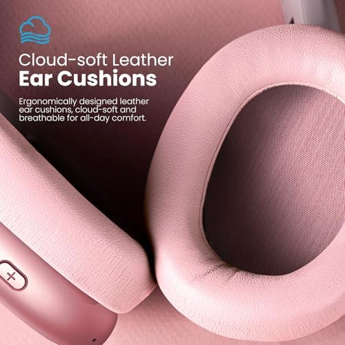 Transform Your Listening Journey with Y01 Wireless Over-Ear Headphones – Advanced Bluetooth 5.3, Superior Noise Cancellation, 48-Hour Battery Life, and Exceptional Comfort in Elegant Pink – Perfect for i OS, Android, Samsung, and PC Enthusiasts Seeking Seamless Audio Bliss