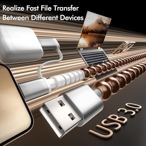Revolutionize Your Charging Routine with the 3.3 FT USB to USB-C 2-in-1 Multi Charging Cable – MFi Certified, 66 W Fast Charger Compatible with i Phone 16-11 & Samsung Galaxy S25-S23 – Durable Beaded Design for Enhanced Style & Performance