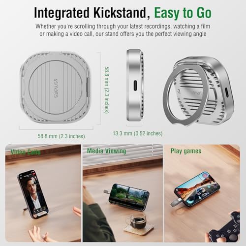 Ultra-Fast Magnetic M.2 2230 NVMe SSD Enclosure with Kickstand – 2 TB Storage, USB-C 3.2 Gen 2 10 Gbps Speed, 100 W PD Charging, Mag Safe-Compatible Aluminum Case for i Phone 16/15 Pro Max, Mac Book, i Pad – Optimize Your Workflow with Unmatched Portability and Efficiency