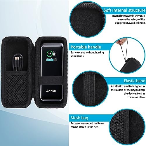 Ultimate Khanka Protective Case for Anker Prime Power Banks – Sleek Golden Waterproof Hard Shell for 12000 m Ah & 20000 m Ah Models, Travel-Ready Accessory with Superior Compatibility and Enhanced Durability