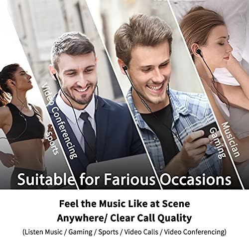 Premium Wired Earbuds with Microphone – Hi-Fi Stereo In-Ear Headphones for Powerful Bass & Crystal Clear Audio – Compatible with i Phone, Android & Most 3.5 mm Devices (Blue) – Ergonomically Designed for Comfort and Enhanced Daily Listening Experience