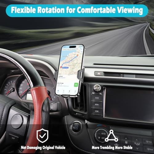 Toyota RAV4 2006-2012 Compatible Car Phone Holder – 360-Degree Rotating Mount for 4.7-7 Inch Smartphones, Thick Case-Friendly Design, Effortless Installation – Ultimate Driving Safety and Convenience Accessory