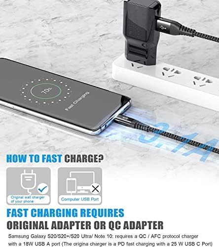 sweguard 3.1 A Fast Charging USB Type C Cable – 2 Pack 6.6 ft Nylon Braided Charger for Samsung Galaxy, LG, Moto, PS5 – Durable, Tangle-Free, High-Speed Data Sync – Ultimate Compatibility and Convenience in Pink