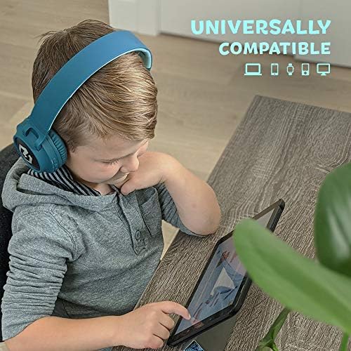 Kid-Friendly Bluetooth Headphones with LED Lights – Safe 85 d B Volume Limit for Young Ears, Foldable Design for Travel Ease, Micro SD Card Playback, Integrated Mic for Calls – Perfect Wireless Audio for Kids’ Adventures and Learning