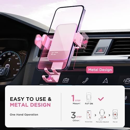 High-Speed Wireless Car Charger with Auto-Clamping Phone Mount and RGB Backlight – 15 W Qi-Compatible Charging for i Phone 15, 14, 13, 12 Mini, Pro Max, 11, XR, X, Samsung Galaxy S23 Ultra, S22, S21+ – Sleek Silver Design for Enhanced Aesthetics and Safety on the Road