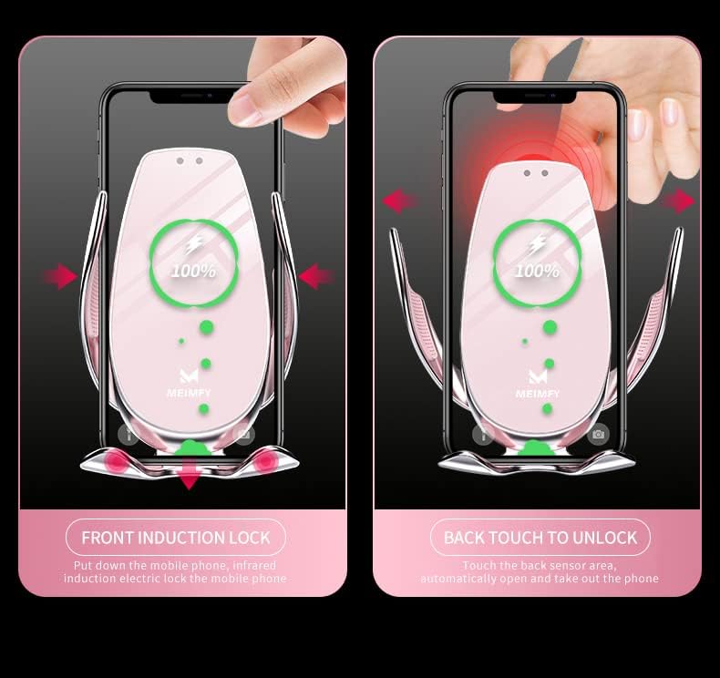 Innovative Wireless Car Charger Mount with Auto-Clamping Technology – 15 W Qi Fast Charging for All Smartphones, Magnetic DC Compatibility, and Sleek Design for Effortless Convenience in Your Vehicle