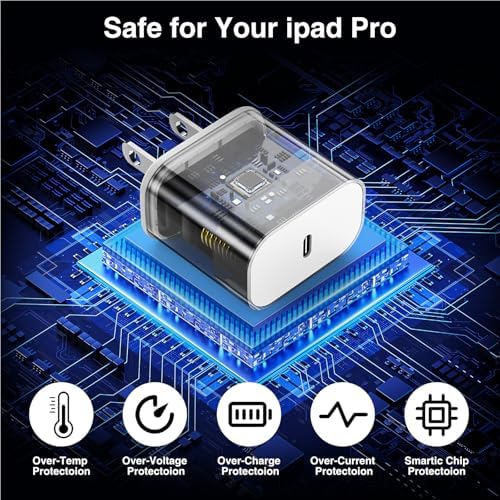 20 W PD Fast Charging USB-C Wall Charger for i Phone 16 – Includes 6 FT USB-C to C Cable, Compatible with i Phone 16/Pro/Pro Max/Plus, i Phone 15 Series, i Pad Pro, Air Pods – Ultra-Fast Charging and Protection Against Overheating – Ideal Home & Travel Accessory