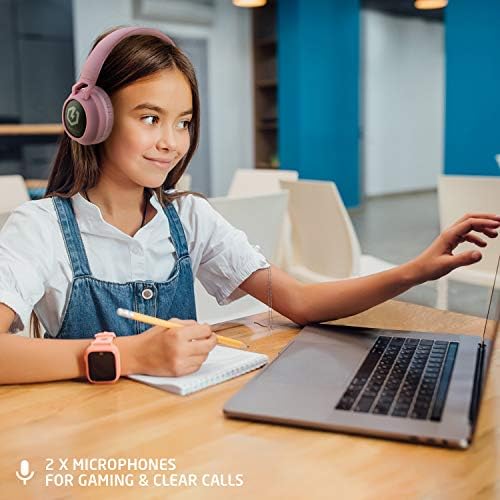 Kid-Friendly Bluetooth Headphones with LED Lights – Safe 85 d B Volume Limit for Young Ears, Foldable Design for Travel Ease, Micro SD Card Playback, Integrated Mic for Calls – Perfect Wireless Audio for Kids’ Adventures and Learning
