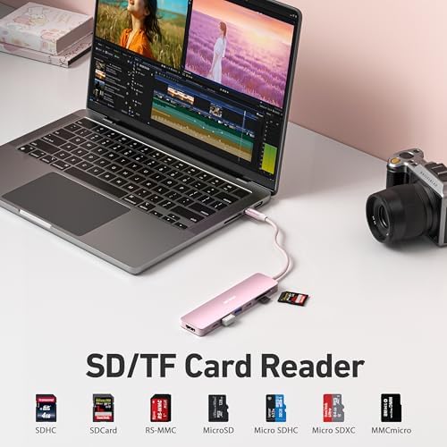 Upgrade Your Digital Experience with the BENFEI 7-in-1 USB C Hub: Ultra-Fast 4 K HDMI, Dual USB-A Ports, 100 W Power Delivery, and Convenient SD/TF Card Reader – The Essential Accessory for Mac Book Pro/Air, i Pad Pro, and i Phone 15 Pro/Pro Max Users – Unleash Seamless Connectivity for Professionals and Creatives