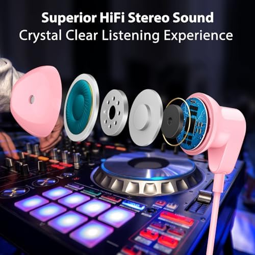 High-Fidelity USB C Headphones for Samsung Galaxy S25 S24 S23 S22 Ultra, i Phone 15 & 16 Pro Max – Premium Wired Type C Earbuds with Built-In Microphone and Volume Control for Crystal-Clear Calls and Immersive Sound Quality – Ideal for Galaxy Z Flip 3, One Plus, and Daily Use