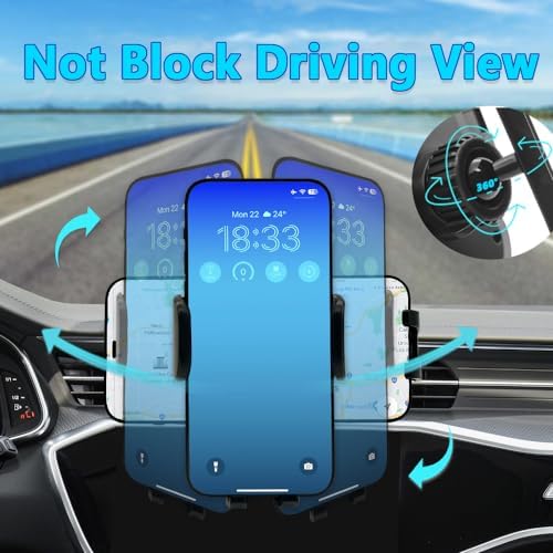 TTMIC 360-Degree Car Phone Holder Mount for Mazda CX-5 (2017-2023) – Secure Smartphone Cradle with Sleek Design for Enhanced Navigation and Connectivity, Perfect for i Phone & Samsung Users – Effortless Installation, Sturdy Construction, Elevate Your Driving Experience Today