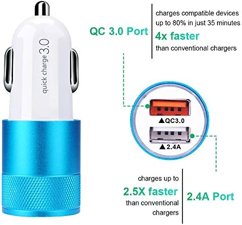 Rapid Charge Dual Port Car Charger – 30 W 5.4 A USB Adapter for Smartphones & Tablets – Universal Compatibility for i Phone, Samsung, LG & More – Compact Travel-Friendly Design with Overcharge Protection Features – Efficient Power Delivery for On-the-Go Charging