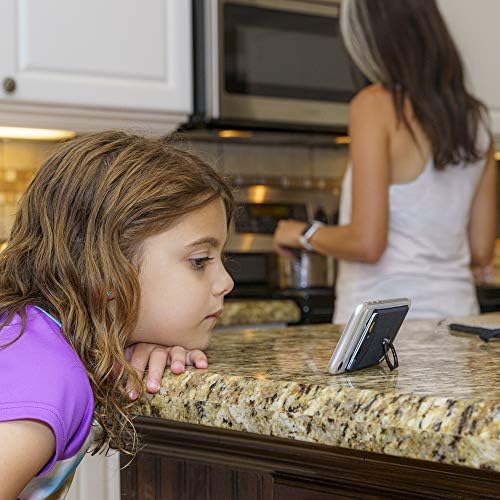 Gecko Universal Phone Ring Wallet – 360° Swivel Grip with Strong Adhesive for Credit Cards and Cash – Enhanced Stability and Comfort for Selfies, Videos, and Everyday Use – Compatible with All Cell Phone Models – Durable, Magnetic Mount Ready – Gray Finish – 90-Day Satisfaction Guarantee