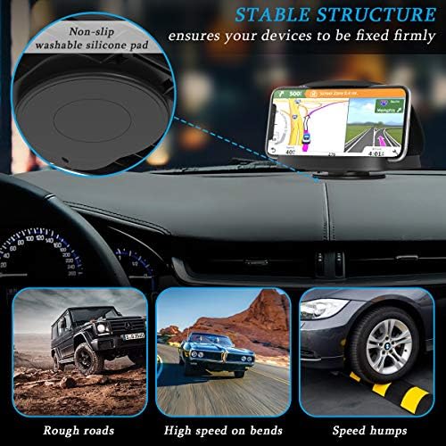 Revolutionary 360° Rotating Car Phone Holder for Ultimate Hands-Free Navigation – Versatile Dashboard Mount Compatible with i Phone, Samsung Galaxy & Android Devices – Sleek Design for Vertical & Horizontal Viewing – Enhanced Stability & Universal Fit for All Smartphone Sizes