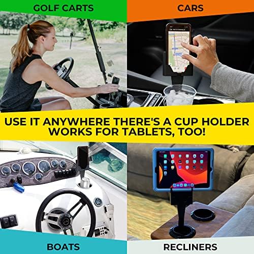 Smartphone Mounts for Cars or Trucks Made in USA by Cell Phone Seat, Universal Fit Including iPhone, Samsung, Android Cellphones, Wolf Gray Color, Hands-Free Compliant Cradle – Enhanced Compatibility and Speed
