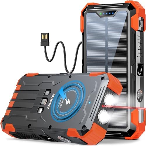 Ultimate Solar Power Bank with 42,800 m Ah Capacity – Fast Charging Wireless Portable Charger Featuring USB-C Connectivity, QC3.0 Technology, and 4 Ports for Outdoor Adventures – Built-in LED Flashlight for Enhanced Visibility and Eco-Friendly Performance