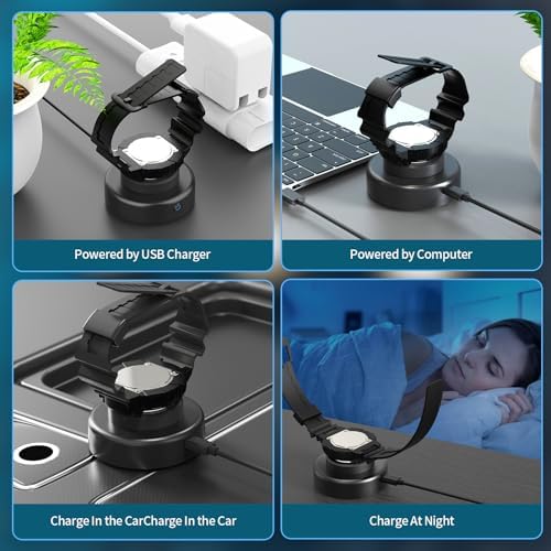 Eco-Friendly Solar Watch Charger for Men and Women – Quick Charge LED UV Light, 8-Hour Auto Shut-Off, Universal Compatibility with Casio, Seiko, Garmin & More – Stylish Black Design with Interchangeable Caps for Ultimate Convenience and Adventure-Ready Power