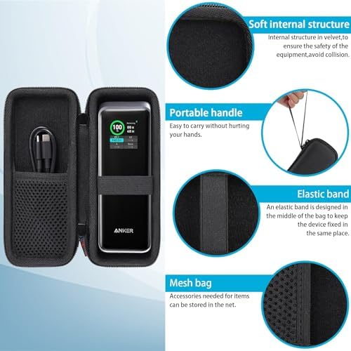 Ultimate Khanka Protective Case for Anker Prime Power Banks – Sleek Golden Waterproof Hard Shell for 12000 m Ah & 20000 m Ah Models, Travel-Ready Accessory with Superior Compatibility and Enhanced Durability