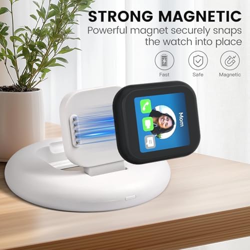 Portable Foldable Magnetic Charger for Sync UP Kids Watch 2 – Rapid Charging Stand with 3.3 Feet Cord – Sleek Black Design Perfect for Travel – Essential Accessory for Active Families – Effortless Power Solution for Smartwatch Users – Exclusively Compatible with Sync UP Kids Watch 2, Not Suitable for Sync UP Watch 1 – Lightweight & Durable for Everyday Use – Keeps Your Child’s Smartwatch Charged and Ready for Action