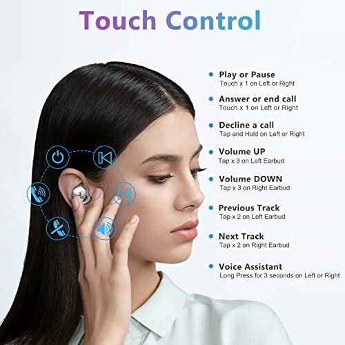 ELOVEN Premium Bluetooth Noise-Canceling Earbuds – 120-Hour Playtime with Deep Bass Sound – Customizable Fit for Ultimate Comfort – Compatible with i Phone 16/15/14 & Samsung S24/S23/S22/S21 Ultra – Ideal for Music, Movies, and Calls – Stylish, Durable Design for Everyday Use