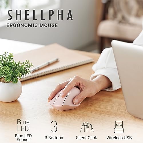 Elevate Your Productivity with the ELECOM Wireless Ergonomic Mouse – Silent Click, 2000 DPI Precision, 20-Month Battery Life, and Stylish White Design for PCs, Macs, and Laptops – Perfect for Home or Office Use
